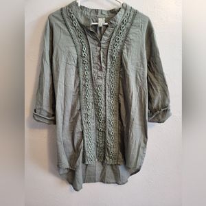 Sahalie Green Boho Top - XL